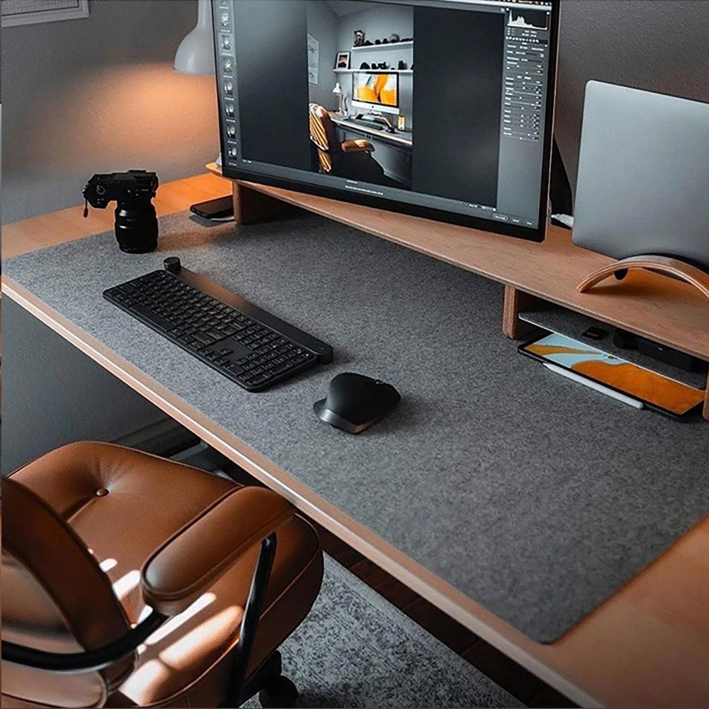 Large Felt Mouse Pad and Keyboard Mat