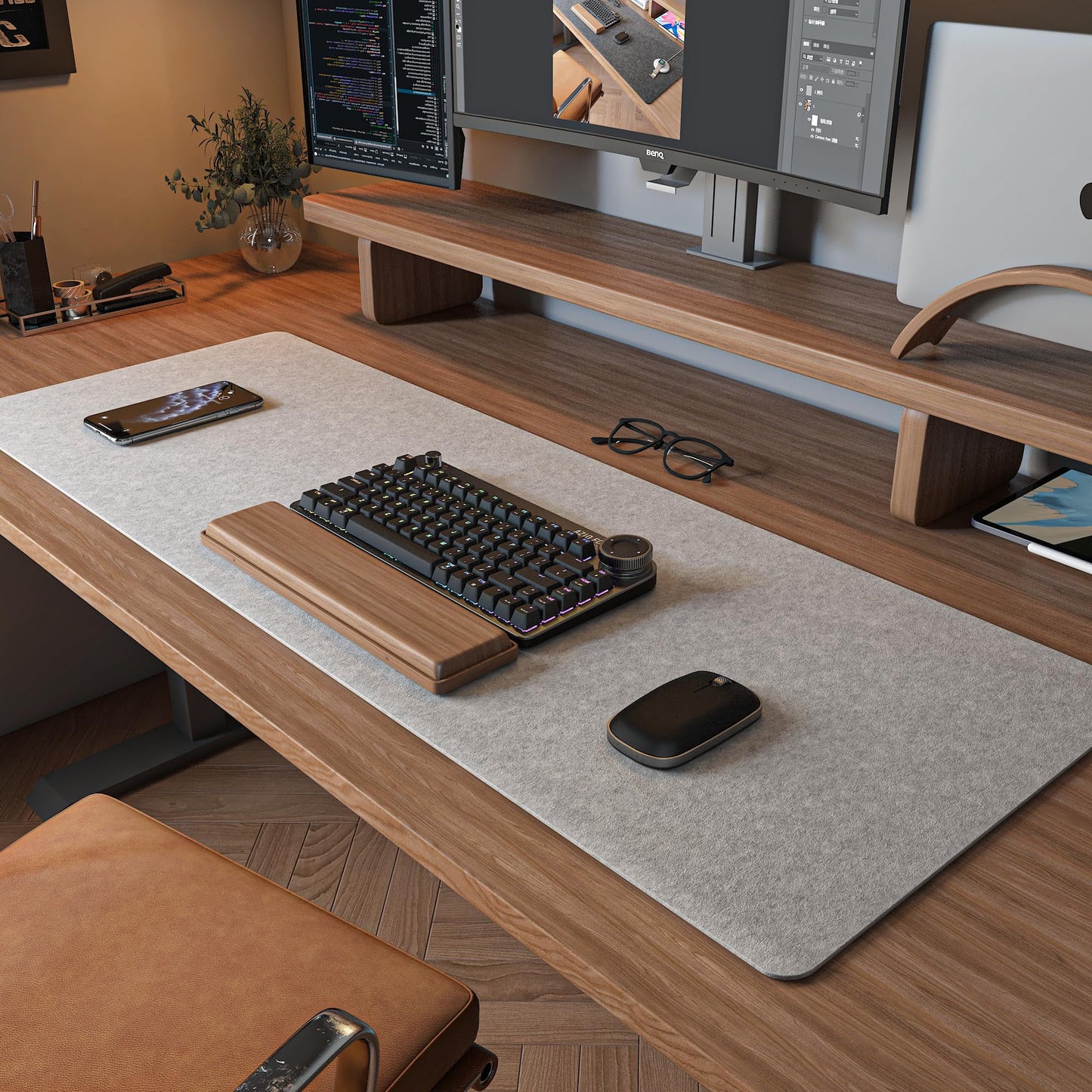 Large Felt Mouse Pad and Keyboard Mat