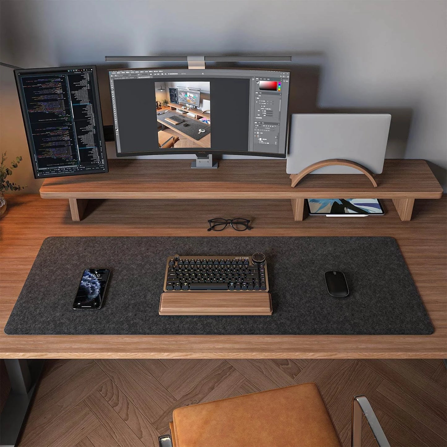 Large Felt Mouse Pad and Keyboard Mat